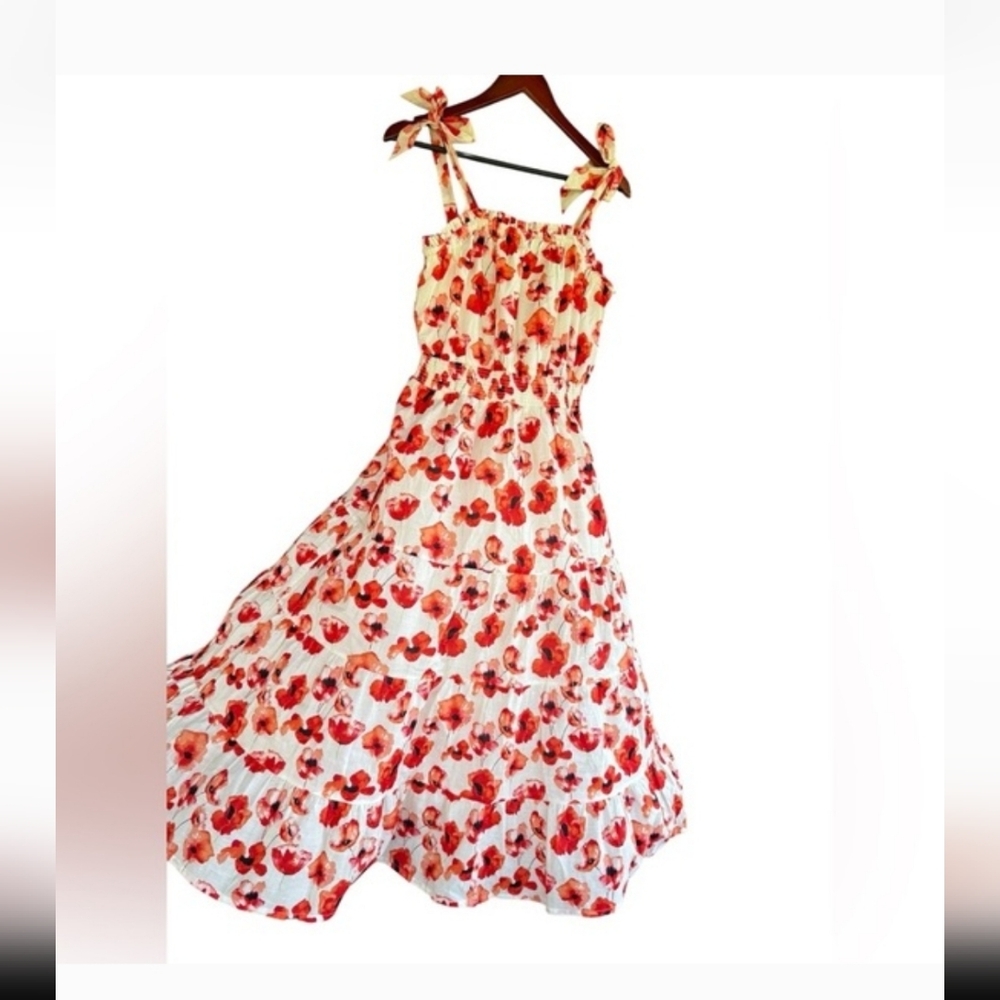 Matilda Jane Enchanted Garden Summer Siesta Poppy Maxi Dress Cottage Medium